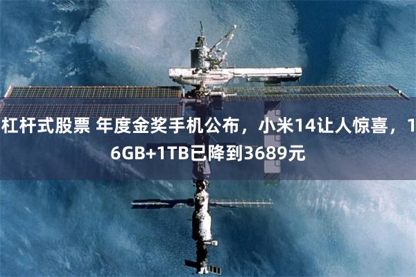 杠杆式股票 年度金奖手机公布，小米14让人惊喜，16GB+1TB已降到3689元