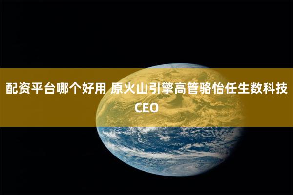 配资平台哪个好用 原火山引擎高管骆怡任生数科技CEO