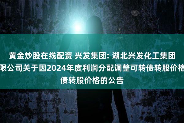 黄金炒股在线配资 兴发集团: 湖北兴发化工集团股份有限公司关于因2024年度利润分配调整可转债转股价格的公告
